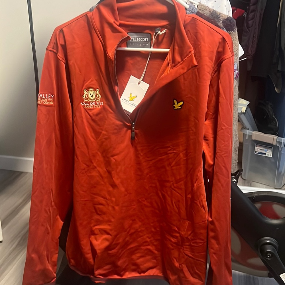 Burnt Orange Lyle & Scott Quarter Zip - Size Large